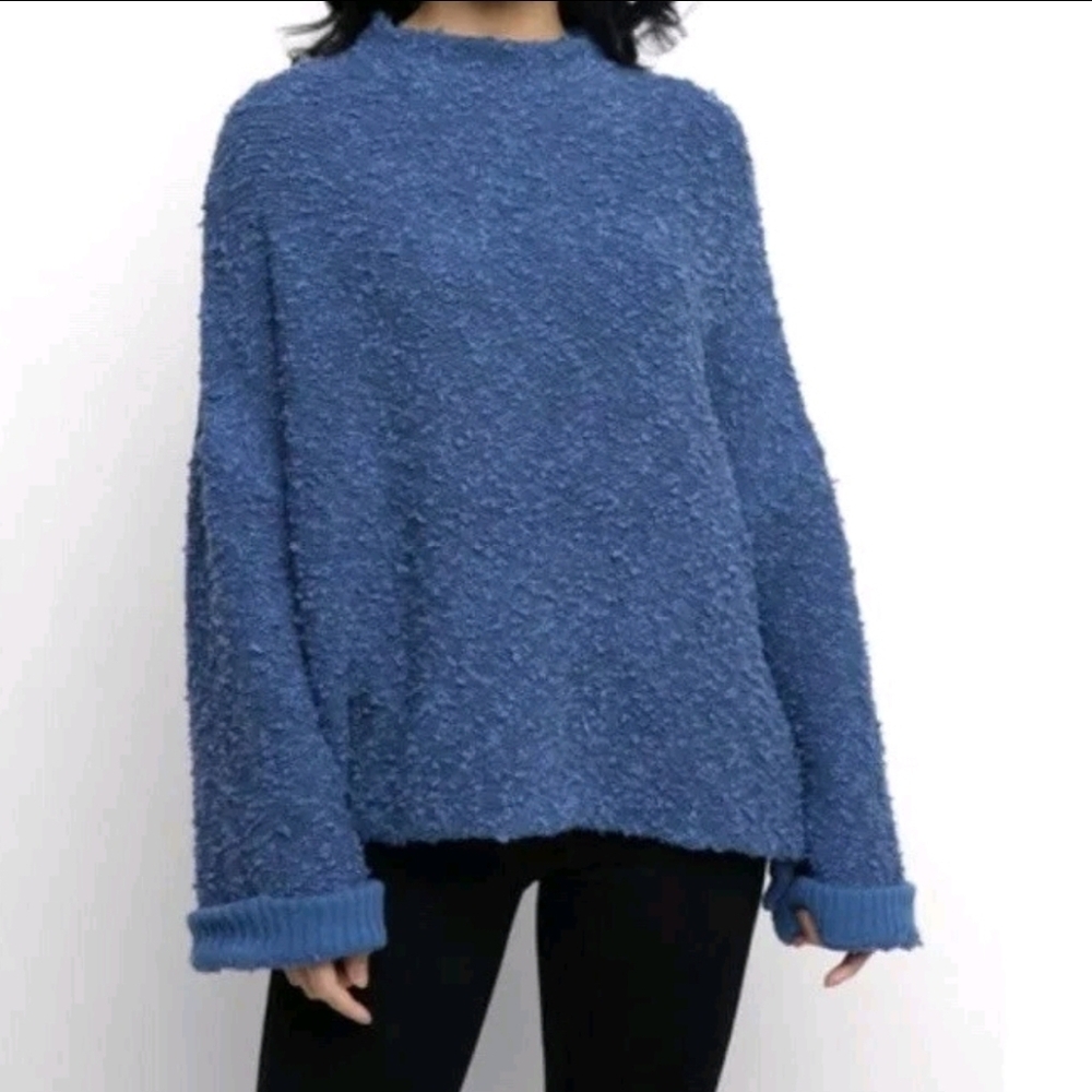 FREE PEOPLE Cuddle Up Pullover Size Large Pullover Sweater Soft & Warm EUC - Picture 16 of 16